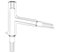 stonylab 75 Degree Distillation Head with Vacuum Jacket, 24/40 Lower and Side Ports, 14/20 Upper Port, Compatible with stonylab Adapters for Efficient Laboratory Distillation