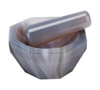stonylab Agate Mortar and Pestle, 40 mm I.D., 50 mm O.D., 25 mm Height, 12 mm Depth, Hardness 7.0-7.2, Ideal for Laboratory Use