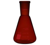 stonylab Amber Erlenmeyer Flask with 24/40 Standard Taper Outer Joint, Borosilicate Glass Heavy Wall Flask in 100 ml Capacity, Ideal for Mixing, Heating, and Lab Experiments
