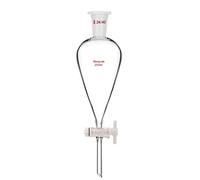 StonyLab Borosilicate Glass 250ml Heavy Wall Conical Separatory Funnel with 24/40 Joints and PTFE Stopcock, 250ml