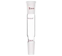 stonylab Borosilicate Glass Straight Connecting Adapter, 90 mm Between 24/40 Outer Joint and Inner Joint for Laboratory