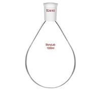 StonyLab Borosilicate Single Neck Glass Heavy Wall Recovery Flask Rotary Evaporator Flask, with 24/40 Outer Joint (1L)