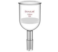 stonylab Buchner Filtering Funnel, Borosilicate Glass Buchner Filtration Funnel with Fine Filter Disc (G3) and 24/40 Lower Standard Joint, 100 ml