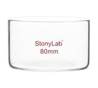 stonylab Crystallizing Dish, Thick-Wall High Borosilicate Glass Crystallizing Dishes for Crystallization and Evaporation Lab Glassware, Flat Bottom, No Spout, O.D. 80 mm, 100 ml