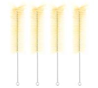 stonylab Cylinder Brushes, 4-Pack Soft Bristle Lab Glassware Cleaning Brushes with Zinc-Plated Iron Wire Handle for 50-1000 ml Cylinders, 40cm
