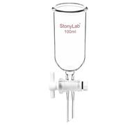 stonylab Dropping Funnel, Borosilicate Glass Burette Funnel with PTFE Stopcock for Laboratory and Home Use, 100 ml
