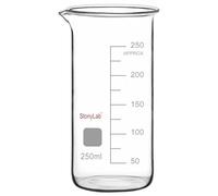 stonylab Glass Beaker, 1-Pack Borosilicate Glass Graduated Tall Beaker with Pouring Spout Lab Beaker, 250 ml