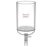 stonylab Glass Buchner Filtering Funnel, Borosilicate Glass Plate Filter Funnel with 10 mm Hose Connection and 24/40 Standard Joint for Filter Test, 2000 ml