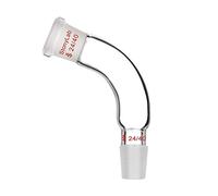StonyLab Glass Distillation Adapter 105 Degree Bent with 24/40 Outer and Inner Joint