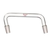 stonylab Glass Distilling Adapter, Borosilicate Glass 75 Degree and 105 Degree Bent Chemistry Adapter with 14/20 Standard Taper Inner Joints, 100 mm Length
