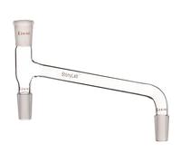 stonylab Glass Distilling Adapter, Borosilicate Glass 75 Degree Bent Chemistry Adapter with 24/40 Standard Joints for Laboratory Lab Supply