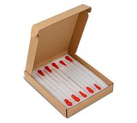 StonyLab Glass Dropper Pipettes Set, Thick Borosilicate Glass Dropping Pipettes Liquid Transfer Set with Red Rubber Caps for Lab, Set of 10 (Graduated 0.5ml, 1ml, 2ml; Non-Graduated 1ml, 3ml)