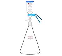 stonylab Glass Filtration Apparatus, Borosilicate Glass Vacuum Filtration Assembly Filter Kit with 5000 ml Filtering Flask and 500 ml Graduated Funnel