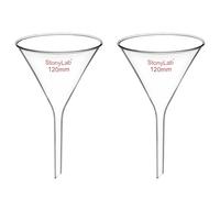 stonylab Glass Funnel, 2 Pack Heavy Wall Borosilicate Glass Short Stem Filter Funnels Laboratory Glassware, Diameter 120 mm