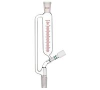 stonylab Graduated Pressure Equalizing Addition Funnel, Borosilicate Glass Dropping Funnel with 24/40 Joint and High Vacuum Valve, 100 ml for Laboratory Use
