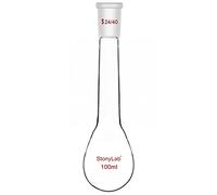 stonylab Kjeldahl Flask, Heavy Wall Long Neck Lab Flask Borosilicate Glass Round Bottom Kjeldahl Flask with 24/40 Standard Taper Outer Joint, 100 ml