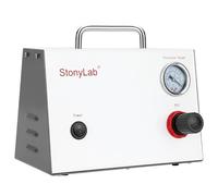 stonylab Oil Free Diaphragm Vacuum Pump, Laboratory Filtration Pump with Adjustable Negative Pressure and Positive Pressure Ports, 10L per min Flow Rate, Stainless Steel and Plastic Construction