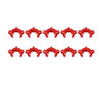 stonylab Plastic Joint Clips, 10 pcs 29mm Lab Keck Clamp #29 for 29/40 Joint Glass Standard Conical Interface Clip Ground Accessory, Red