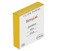 stonylab Qualitative Filter Paper, 100 Packs Slow Flow Rate Cellulose Filter Paper Circles with 10 Micron Particle Retention, 56 mm Diameter