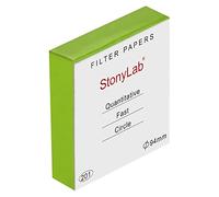 stonylab Quantitative Filter Paper Circles, 100 Pack Fast Speed Cellulose Filter Paper 25 Microns Particle Retention, 94 mm Diameter