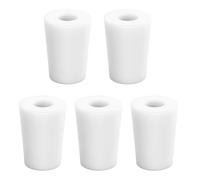 stonylab Silicone Stoppers, 5-Pack Standard 2# Natural Silicone Stoppers with 8 mm Aperture Single-Hole