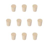 StonyLab Solid Rubber Stoppers, 10-Pack 2# - 15mm x 20mm x 26mm - White Tapered Lab Seal Rubber Stoppers