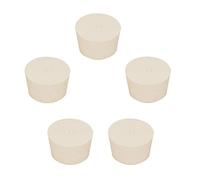 StonyLab Solid Rubber Stoppers, 5-Pack 11# - 47mm x 56mm x 34mm - White Tapered Lab Seal Rubber Stoppers