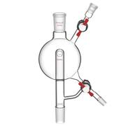stonylab Solvent Still Head, 500 ml Borosilicate Glass with PTFE Stopcock, Top Joint 24/40, Bottom Joint 14/20 and Side Joint 14/20, for Laboratory Solvent Drying, Reflux and Collection