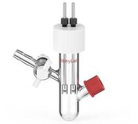 stonylab Type I Standard Electrolytic Cell, Sealed Tube Design with Side Sampling Port and Side Vent Valve Interface for Laboratory Experiments in Electrochemistry and Chemical Analysis, 5 ml