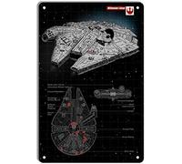 STOOKI Millennium Falcon,Metal Tin Sign Wall Decor Fun Decoration for Home Kitchen Bar Pub Man Cafe Room Garage Vintage Retro Plaque Posters 12x8 Inch