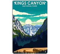 STOOKI Retro Tin Sign,Kings Canyon National Park,Metal Plaque,Vintage Design For Home Kitchen Bar Pub Man Cafe Room Garage Courtyard Posters 12x8 Inch