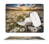 Stool Among Flowers Mouse Pad,Premium-Textured Mouse Mat Design,Computer Mouse Mat,Stitched Edges, Water-Resistant, for Gamer, Office & Home,Square Mouse Pad,Spill-Resistant Surface, Durable Materials