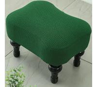Stool Cover Rectangle Ottoman Cover Jacquard Stretch Counter Height Bar stools Slipcovers Saddle Stool Slipcover Bench Seat Protector Backless Bar Stools Covers for Kitchen Counter ( Color : Dark Gree