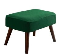 Stool Covers Rectangle, Stretch Rectangle Bar Stool Covers Elastic Vanity Stool Cover Jacquard Chair Seat Slipcover Counter Stool Covers Saddle Seat Cover For Wooden Metal Bench ( Color : Dark Green )