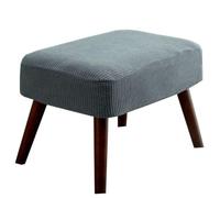 Stool Covers Rectangle, Stretch Rectangle Bar Stool Covers Elastic Vanity Stool Cover Jacquard Chair Seat Slipcover Counter Stool Covers Saddle Seat Cover For Wooden Metal Bench ( Color : Dark Grey )