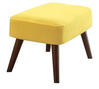 Stool Covers Rectangle, Stretch Rectangle Bar Stool Covers Elastic Vanity Stool Cover Jacquard Chair Seat Slipcover Counter Stool Covers Saddle Seat Cover For Wooden Metal Bench ( Color : Yellow )