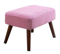 Stool Covers Rectangle, Stretch Rectangle Bar Stool Covers Elastic Vanity Stool Cover Jacquard Chair Seat Slipcover Counter Stool Covers Saddle Seat Cover For Wooden Metal Bench ( Color : Pink Purple