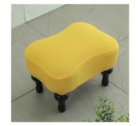 Stool Covers Rectangle, Stretch Rectangle Small Stool Covers Jacquard Vanity Stool Cover Washable Counter Stool Covers Saddle Seat Cover with Elastic Band for Wooden Metal Bench ( Color : Yellow )