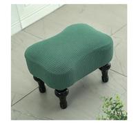 Stool Covers Rectangle, Stretch Rectangle Small Stool Covers Jacquard Vanity Stool Cover Washable Counter Stool Covers Saddle Seat Cover with Elastic Band for Wooden Metal Bench ( Color : Matcha Green