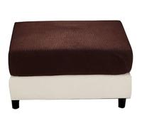 Stool Covers Square Rectangular Footstool Cover Stretch Ottoman Cover, Thicker Stretch Pouffe Cover Foot Stool Jacquard Velvet Slipcovers With Elastic Bottom, Machine Washable (Color : #8, Size : 60