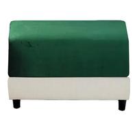 Stool Covers Square Rectangular Footstool Cover Stretch Ottoman Cover, Thicker Stretch Pouffe Cover Foot Stool Jacquard Velvet Slipcovers With Elastic Bottom, Machine Washable ( Color : #20 , Size : 1