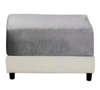 Stool Covers Square Rectangular Footstool Cover Stretch Ottoman Cover, Thicker Stretch Pouffe Cover Foot Stool Jacquard Velvet Slipcovers With Elastic Bottom, Machine Washable (Color : #19, Size : 4