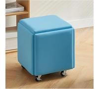 Stool Cube, 5 in 1 Nesting Ottoman Cube Chair, Removable Ottoman, Living Room Bedroom Rolling Chair with Swivel Casters, Stackable Sofa Chair Stool for Living Room, Bedroom, Dining Room