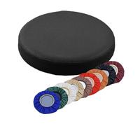 Stool Cushion Round Chair Cushion Seat Waterproof Leather Stool Covers For Round Barstool Stool Dining Chairs Diameter 32/33/34/35/36/38/40cm(Black,34cm)