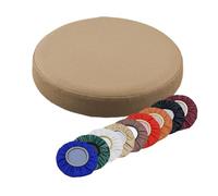 Stool Cushion Round Chair Cushion Seat Waterproof Leather Stool Covers For Round Barstool Stool Dining Chairs Diameter 32/33/34/35/36/38/40cm(Khaki,34cm)