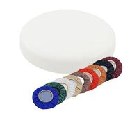 Stool Cushion Round Chair Cushion Seat Waterproof Leather Stool Covers For Round Barstool Stool Dining Chairs Diameter 32/33/34/35/36/38/40cm(White,34cm)