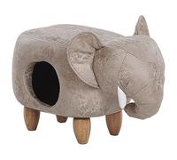 Stool JUMBO Grey Faux Leather