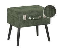 Storage Stool MALLARD Corduroy Dark Green