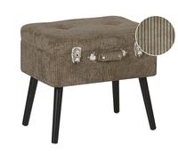 Storage Stool MALLARD Corduroy Light Brown