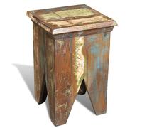 Stool Reclaimed Solid Wood 30 x 30 x 45 cm Multi-Colour Handmade Vintage Hocker